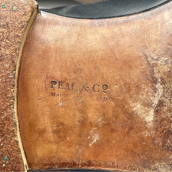 Peal & Co Brooks Brothers Sz 10 E Black Leather Oxford Dress Shoes England - Picture 10 of 13